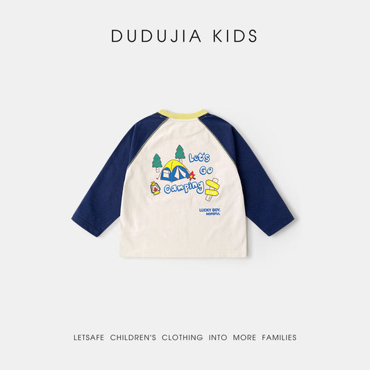 Children's Moisture Absorption Clothing Long Sleeve Spring Boys Children's T-shirt