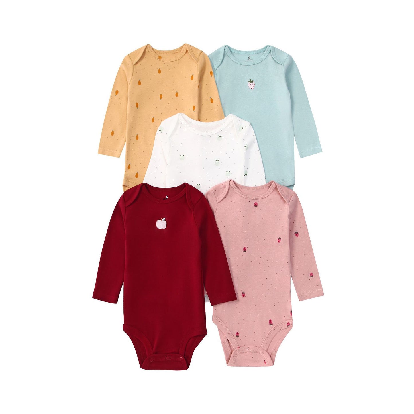 Children's Clothing Long-sleeved Triangle Romper Five Pieces Jumpsuit, Climbing Suit