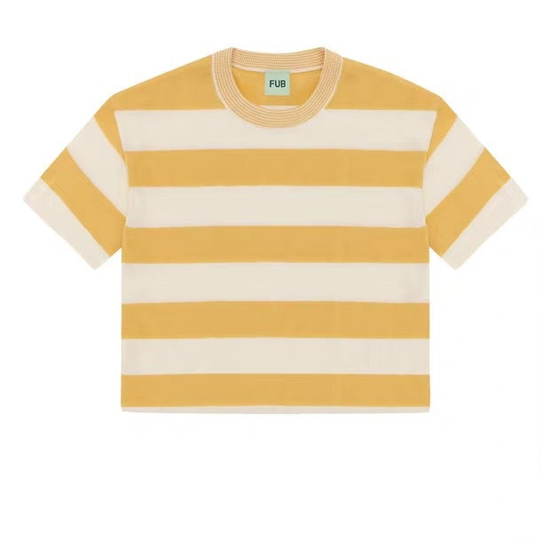 Graceful Wind Striped Color Matching Boys Children's T-shirt