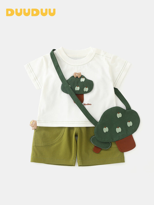 Glamorous Short-sleeved Clothes Top Shorts Class Children's Suit
