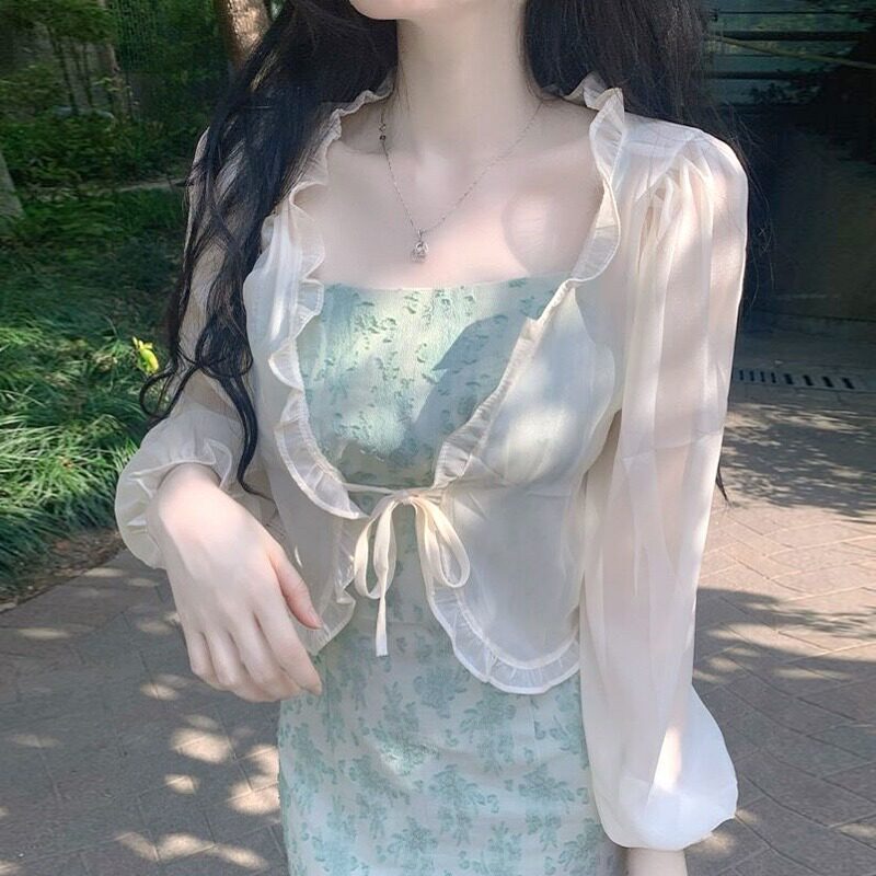 Women's Summer Shawl Outer Match Thin Long Sleeve Sun Protection Cardigans