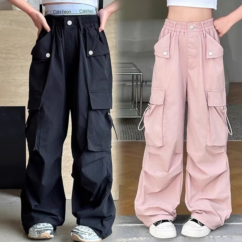 Children's Western Style Overalls Casual Medium Big Baggy Children's Pants
