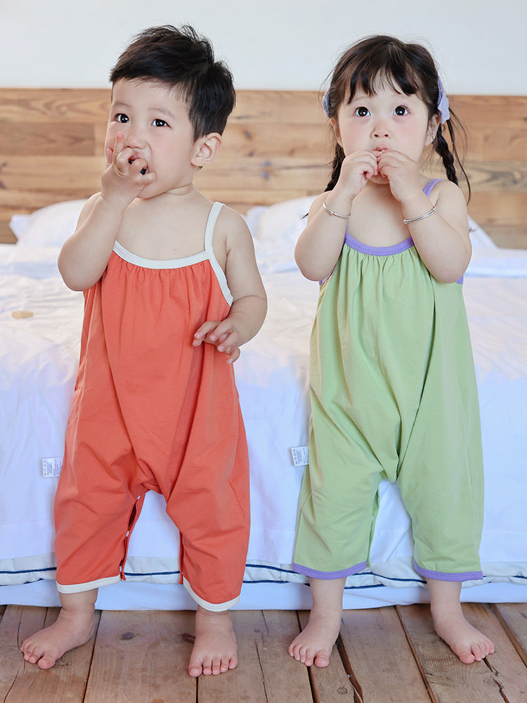 Popular Jumpsuit Summer Cotton Sling Romper Jumpsuit, Climbing Suit