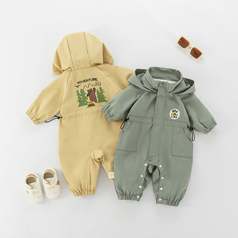 Clothes Autumn Clothing Korean Style Shell Jacket Tooling Jumpsuit, Climbing Suit