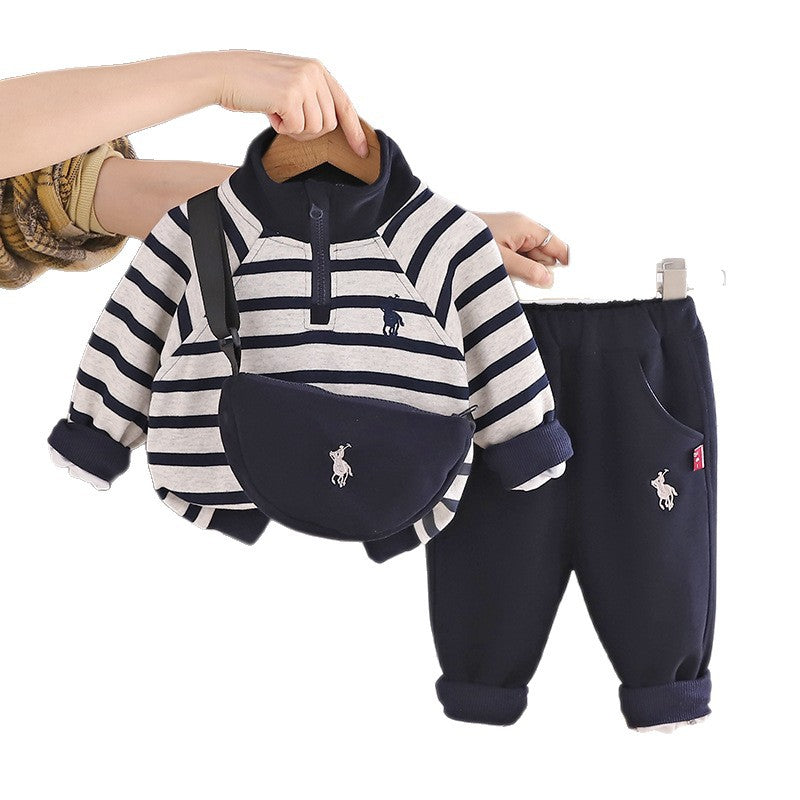 Spring Korean Style Sportswear Sweatshirt Two-piece Children's Suit