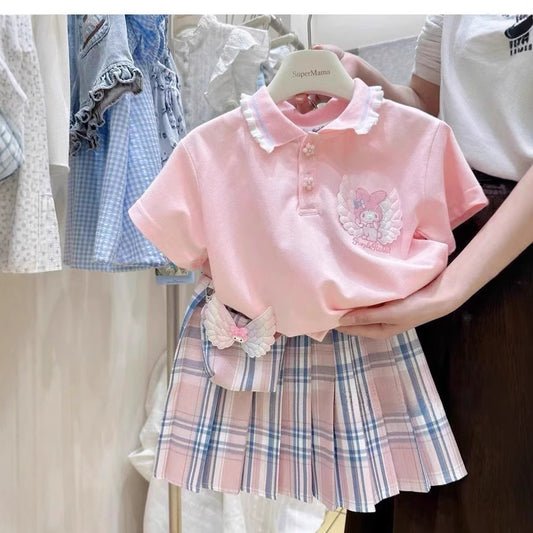 Children's Dress Clow Clothes Preppy Style Pleated Children's Suit