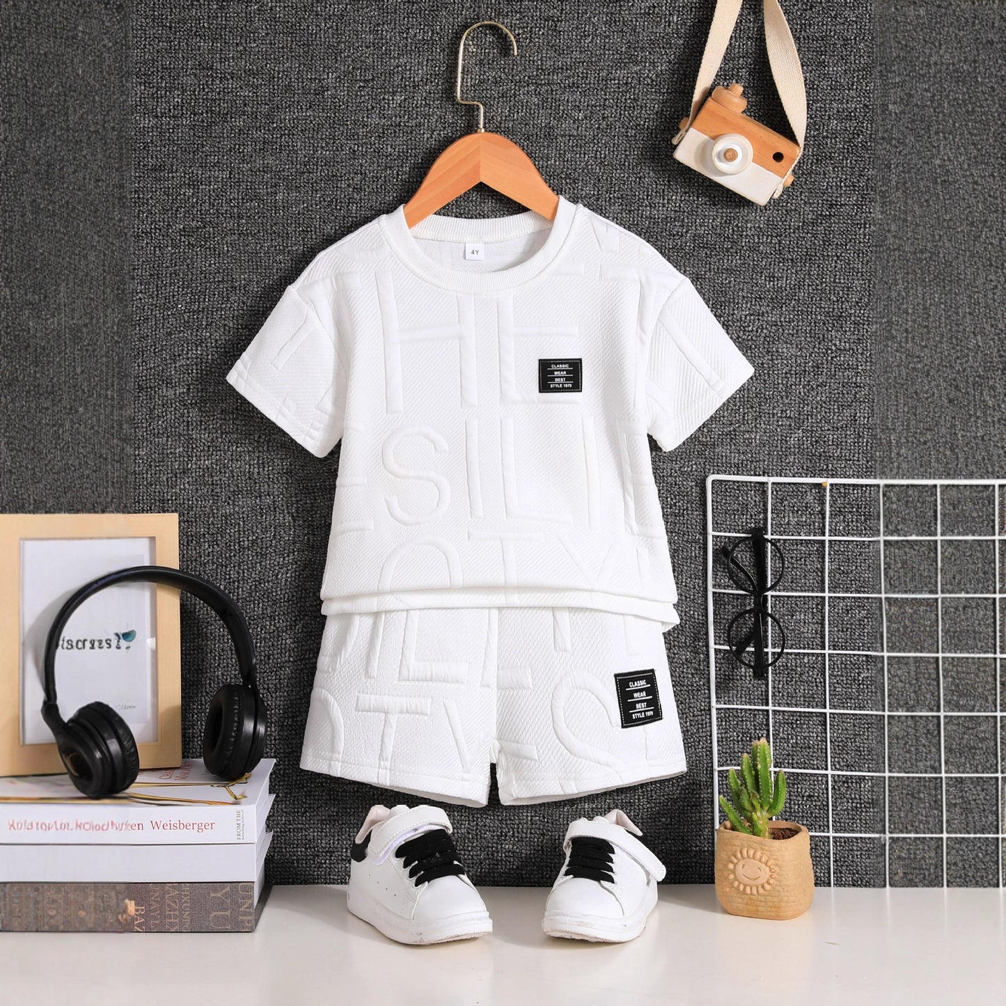 Summer Fashion Casual Set Letter Pattern Children's Suit