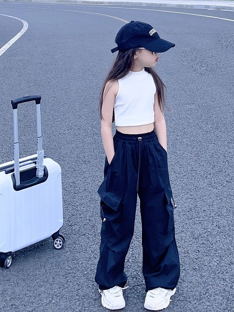 Children's Fashionable Stylish Design Sense Niche Casual Work Clothes Children's Pants