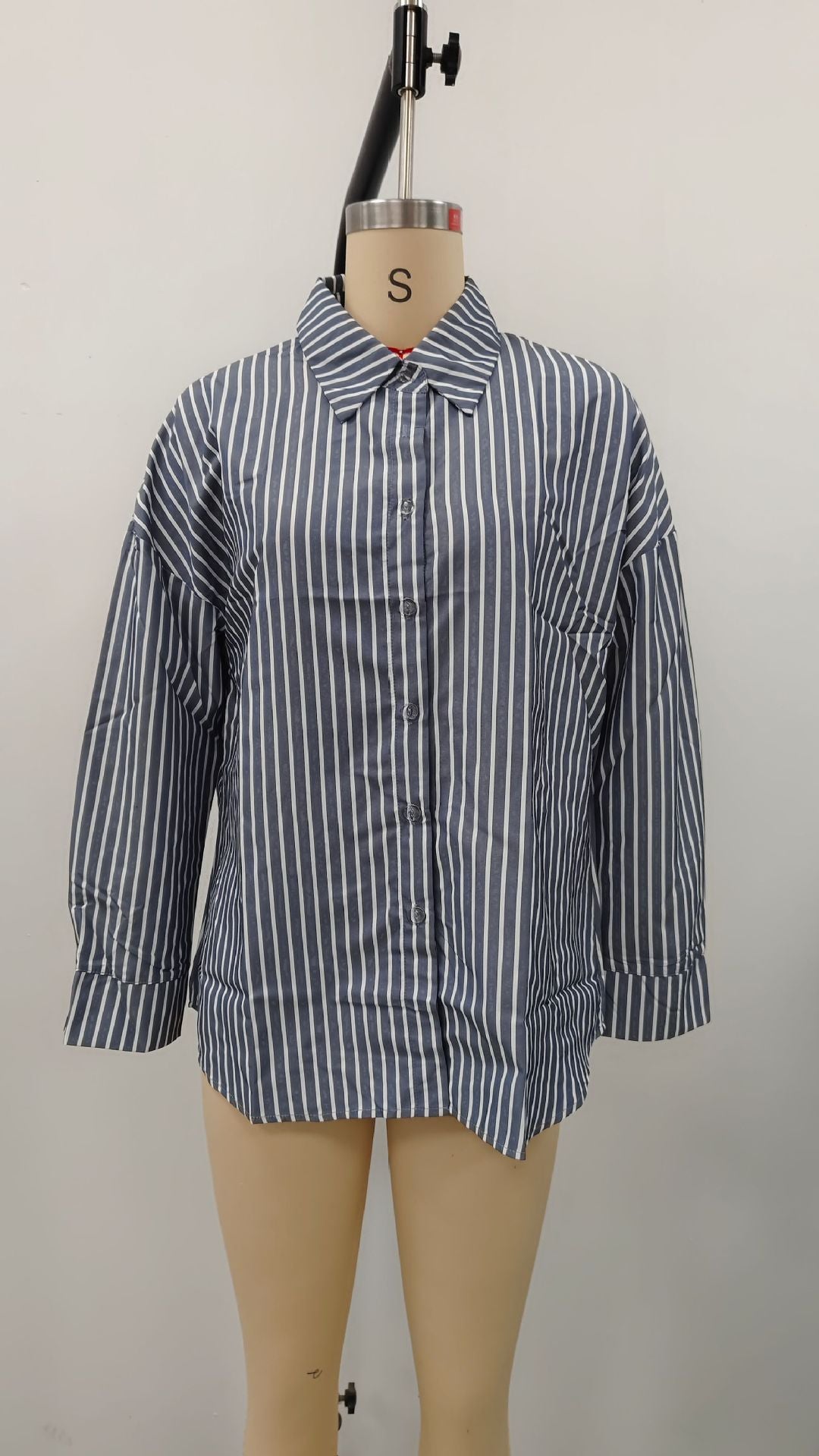 Women's Stripes Shirt Outerwear Design Sense Long Cardigans