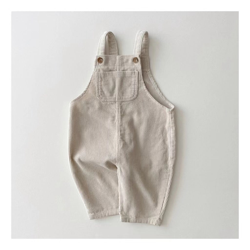 Children's Cotton Korean Style Clothing Floral Denim Cute Suspender Children's Pants