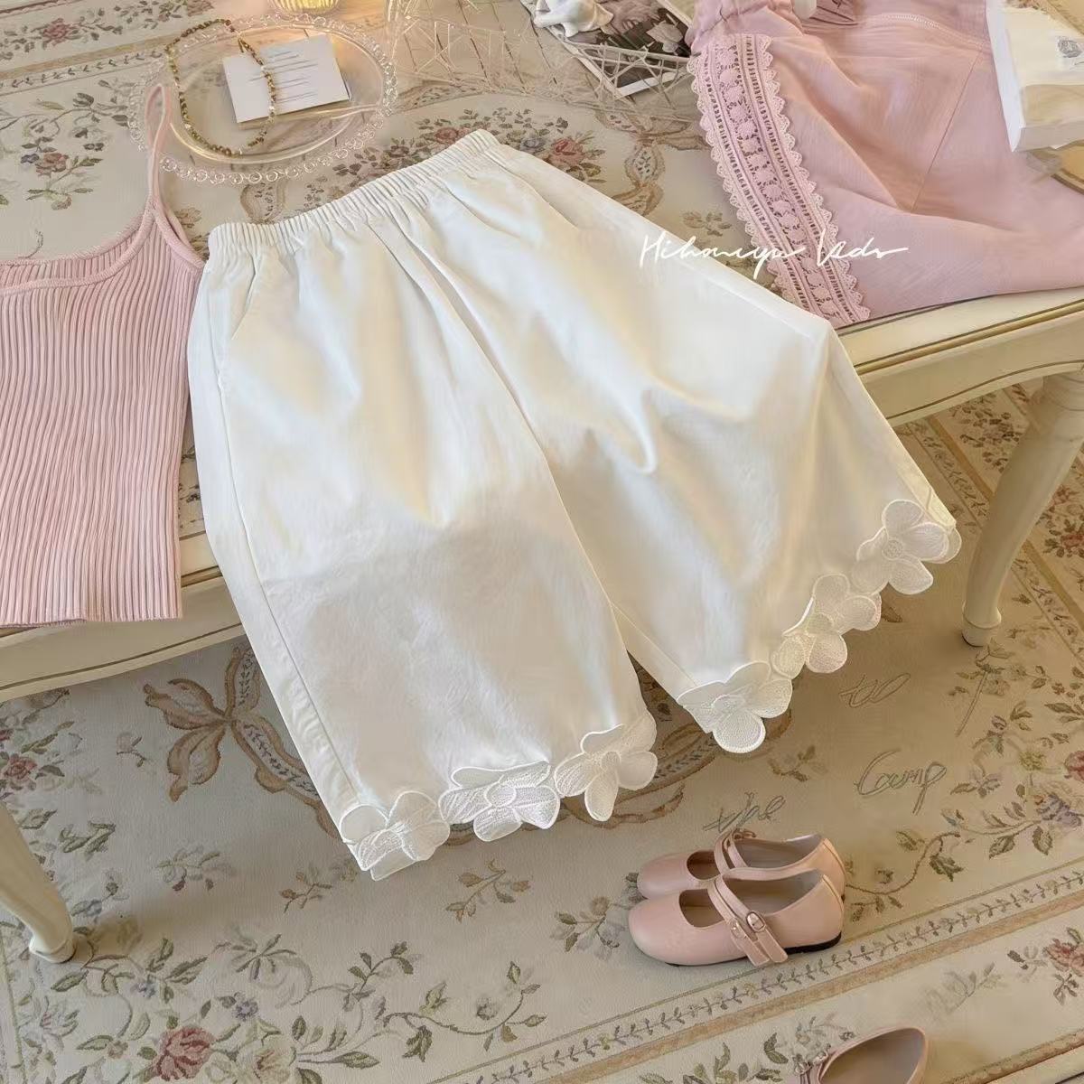 Cropped Summer Korean Style Wear Fashion Little Thin Children's Pants