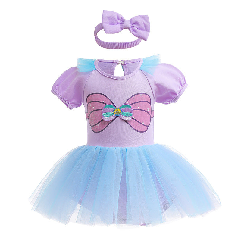Children's Halloween Clothing Short Sleeve Pullover Infant Princess Jumpsuit Romper Jumpsuit, Climbing Suit