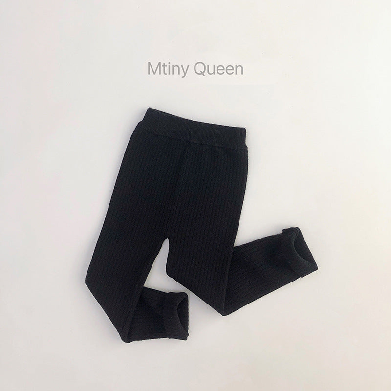 Children's Comfortable Wool Leggings Large Stretch Boy Knit Children's Pants