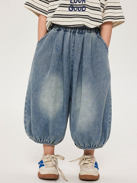 Children's Clothing Boy Summer Thin Jeans Bloomers Korean Children's Pants