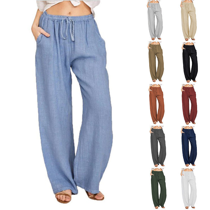 Pretty Innovative Women's Loose Cotton Linen Casual Pants