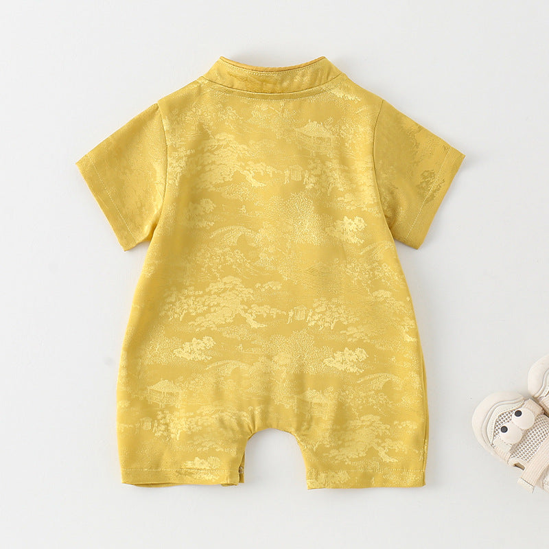 Children's Jumpsuit Full Moon Chinese Style Hundred Days Jumpsuit, Climbing Suit