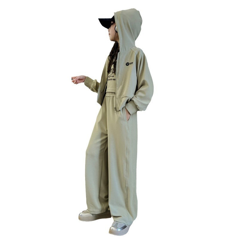 Women's Spring Fashionable Korean Style Teens Coat Sports Children's Suit