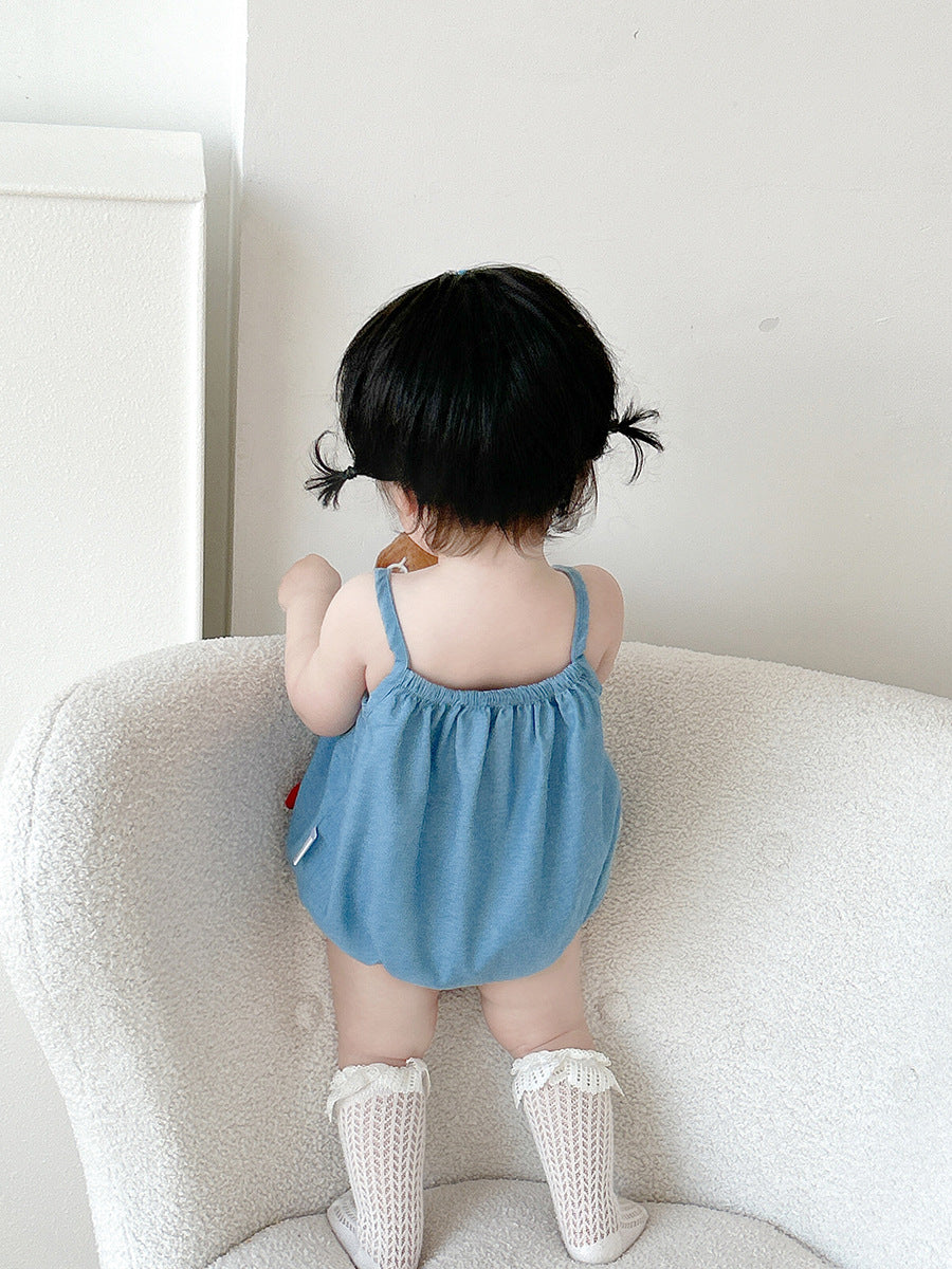 Summer Romper Small Sling Thin Bodysuit Born Jumpsuit, Climbing Suit