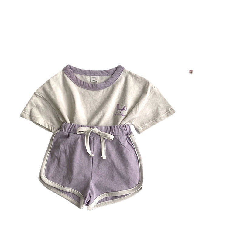 Children's Clothing Korean Style Thin Summer Male Clothes Cotton Children's Suit