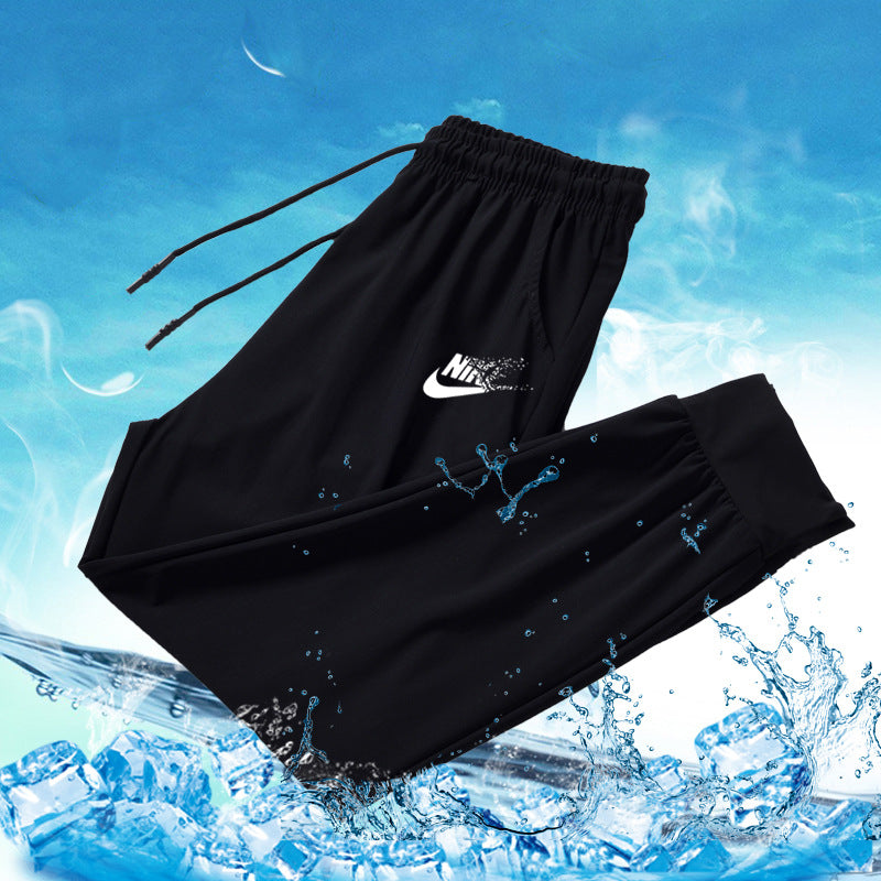 Children's Ice Silk Leggings Summer Thin Breathable Loose Fat Air Conditioning Children's Pants
