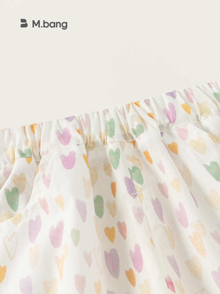 Children's Printed Summer Thin Sweet Loose Trousers Children's Pants