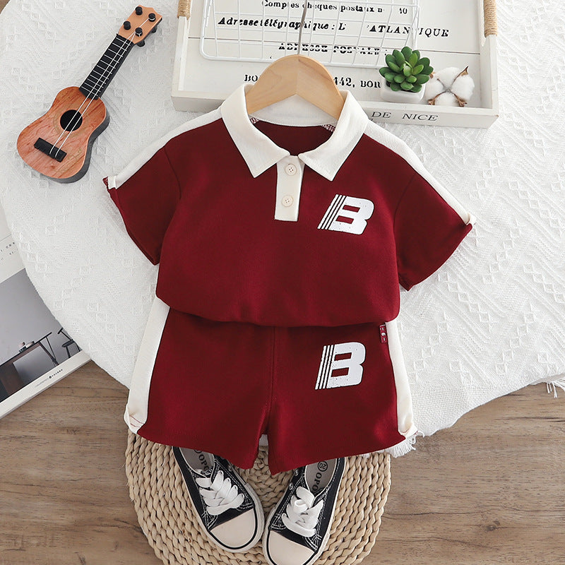 Sports Short Sleeve Summer Little Two-piece Children's Suit