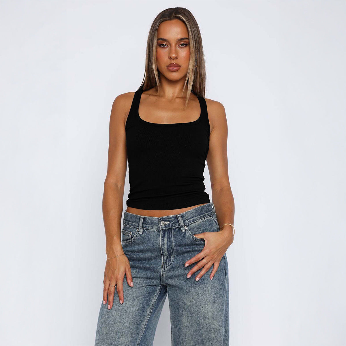Women's Hot Easy Matching Sling T-shirt Small Vest/suspenders/tube Top