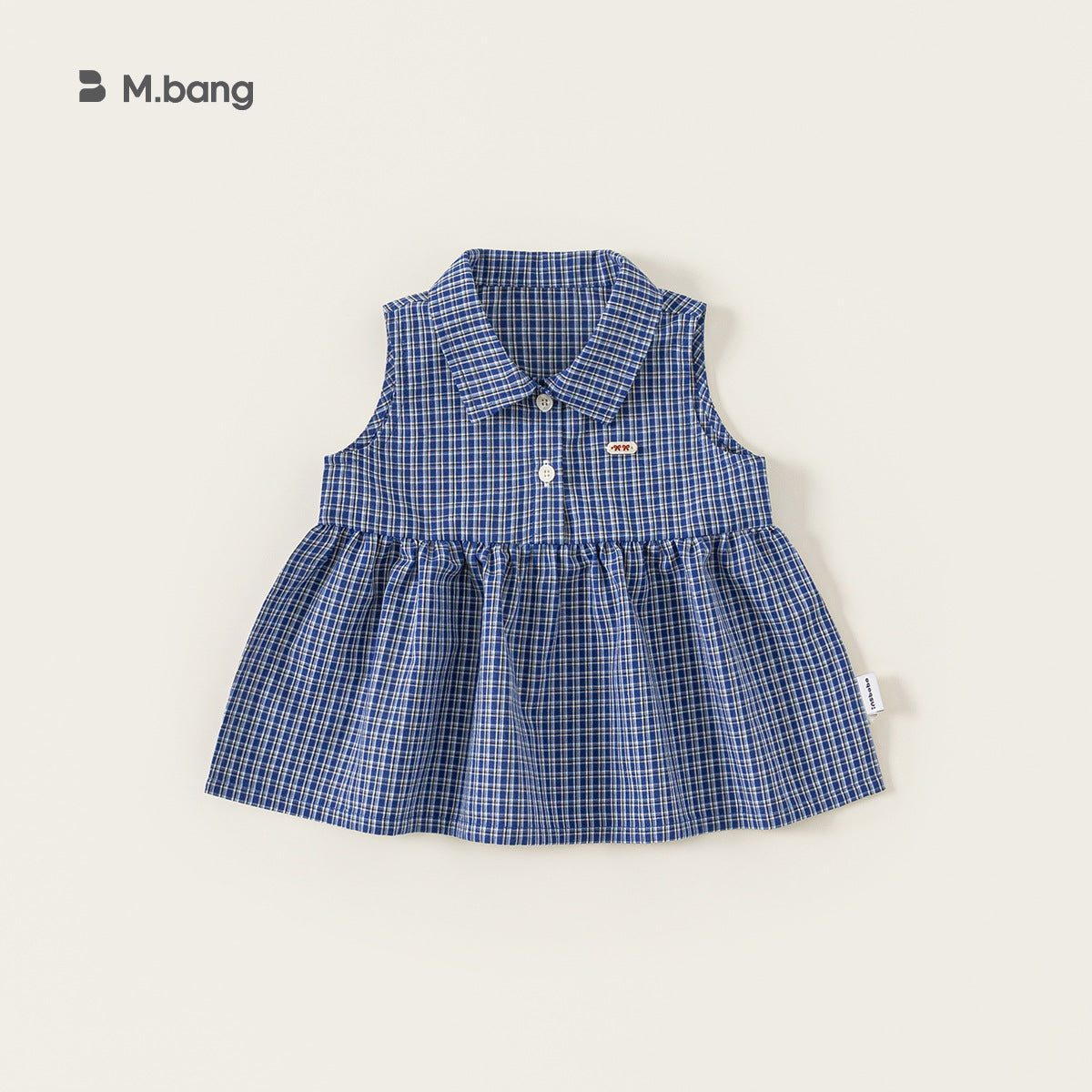 Children's Clothing Shirt Summer Lapel Plaid Sleeveless Fashionable Stylish Children's Dress