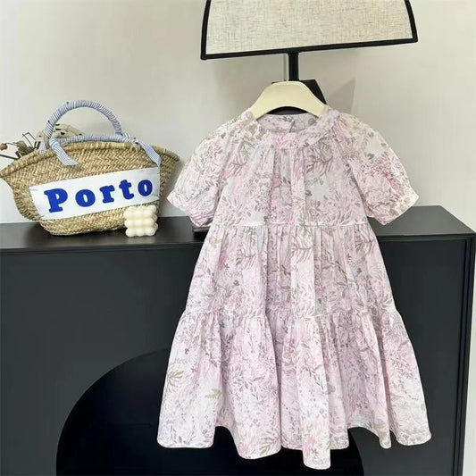 Children's Princess Summer Western Style Clothing Little Skirt Female Children's Dress
