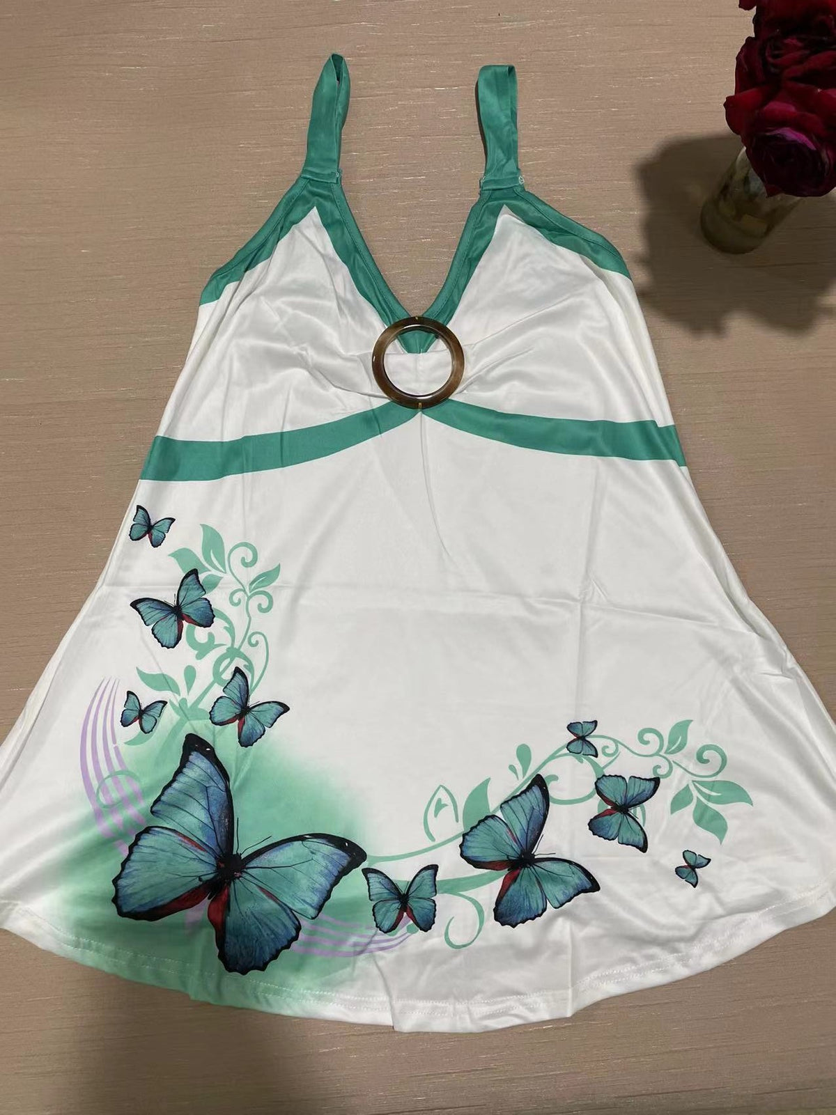 Women's Summer Fashion Butterfly Print Sexy Sleeveless Small Vest/suspenders/tube Top