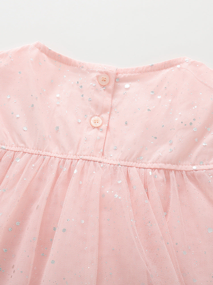 Princess Summer Round Neck Gauze Cute Children's Dress