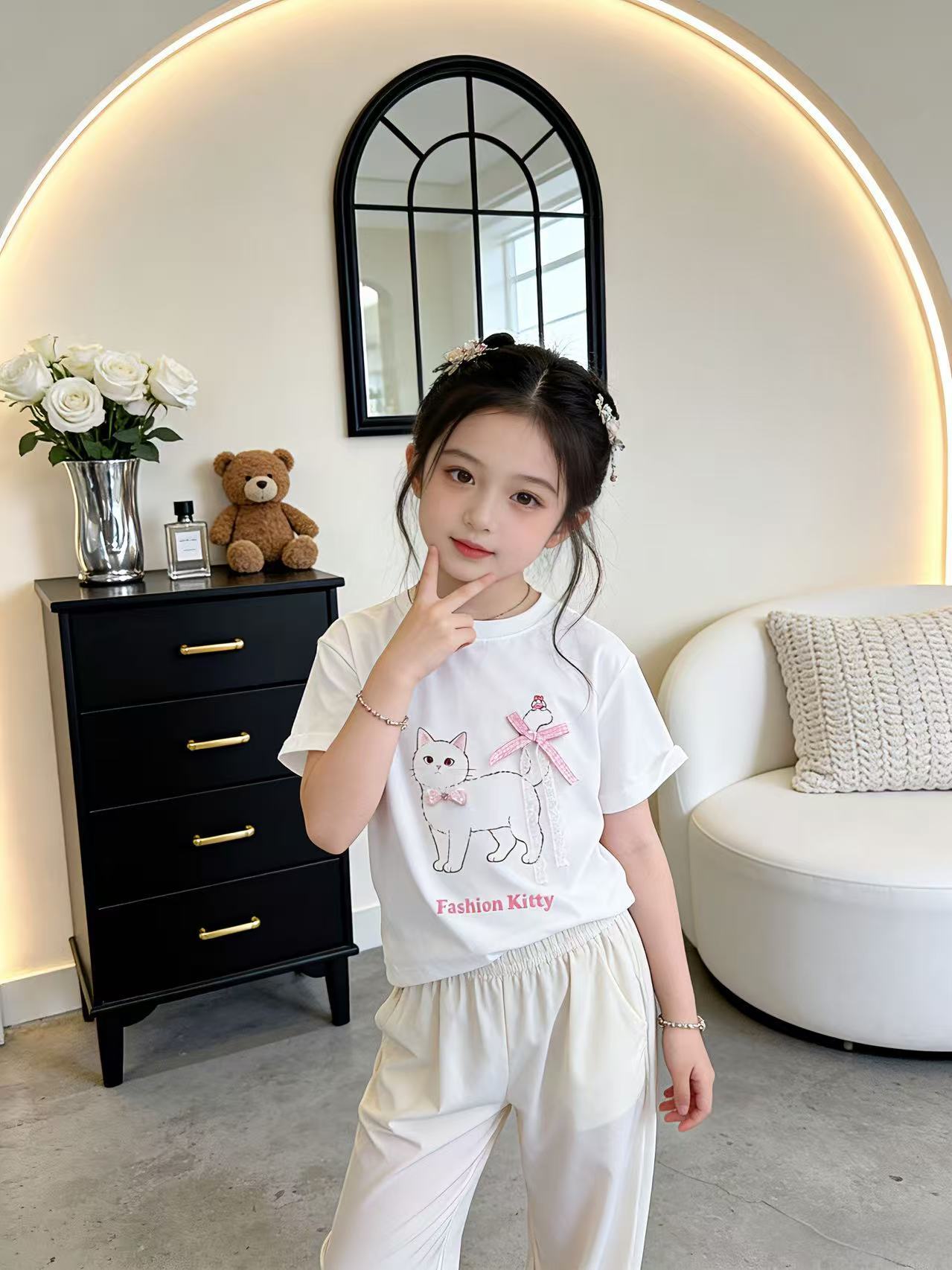 Children's Small Yellow Duck Short-sleeved Summer Top Children's T-shirt