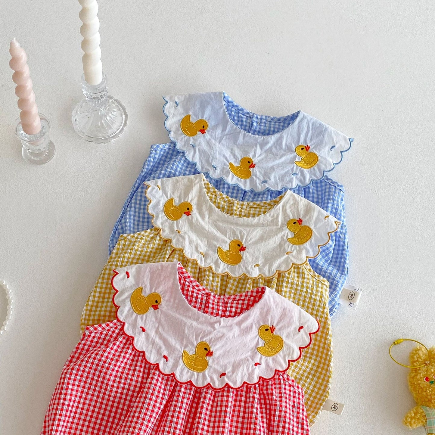 Change Duck Summer Doll Collar Romper Jumpsuit, Climbing Suit
