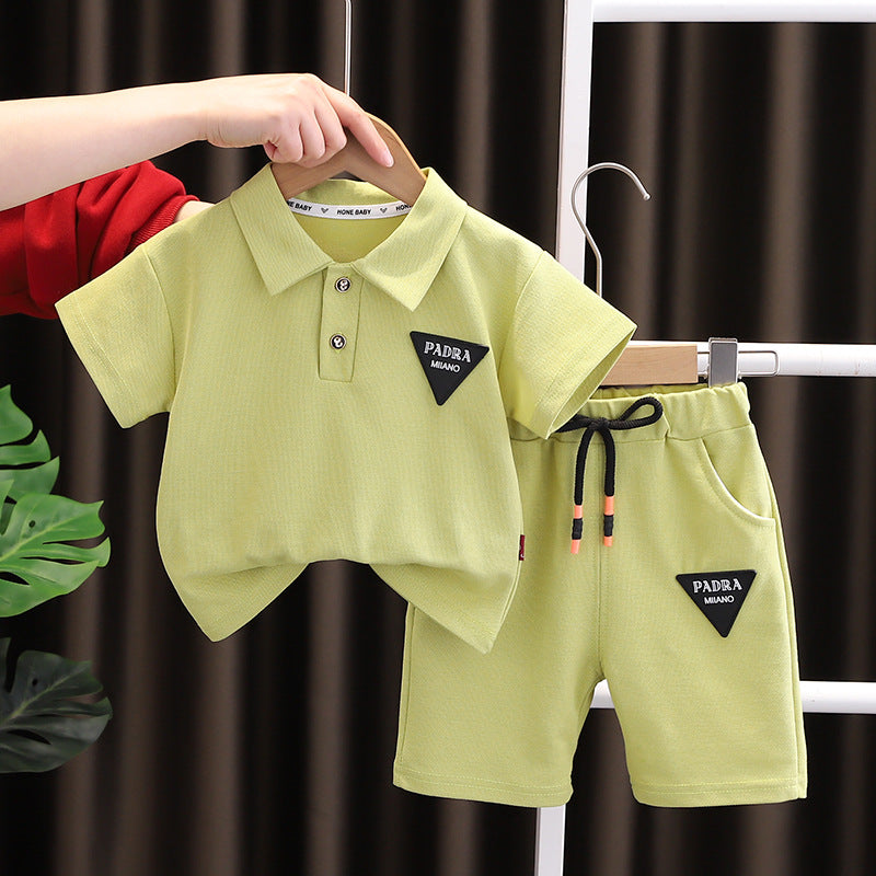 Children's Boys Summer Clothing Western Style Short-sleeved Children's Suit