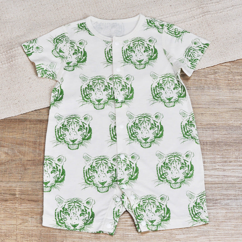 Summer Bamboo Cotton Short Sleeve Top Pants Camellia Gauze Gown Jumpsuit, Climbing Suit