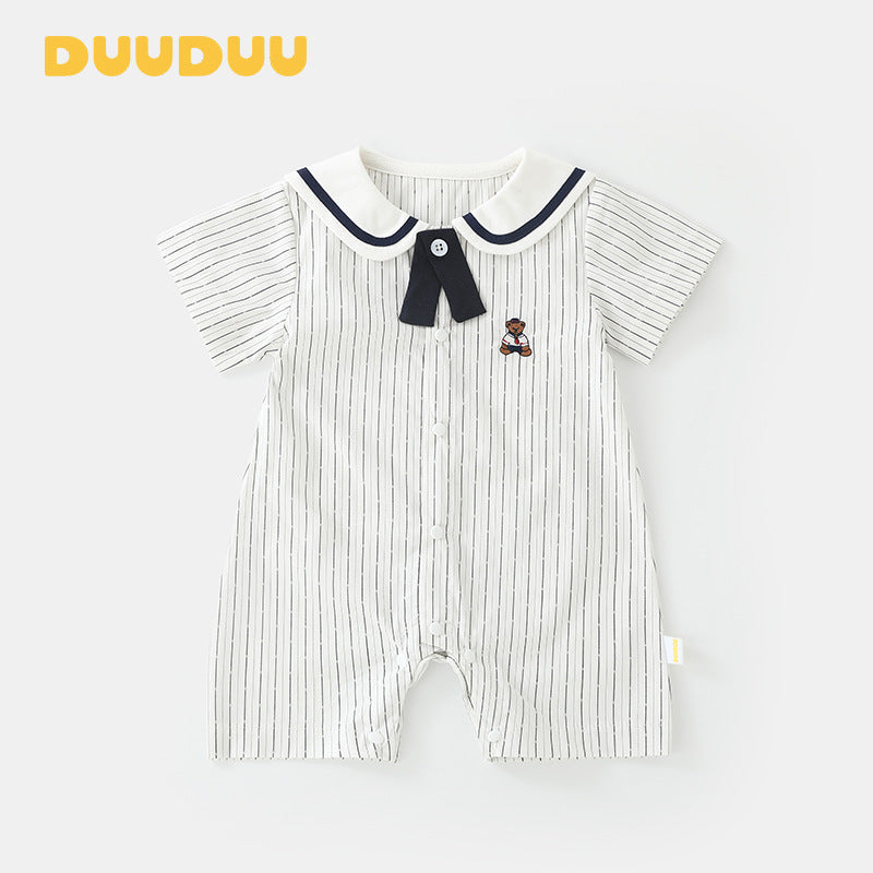 Romper Summer Thin Rompers Born Clothes Short Sleeve Class Jumpsuit, Climbing Suit