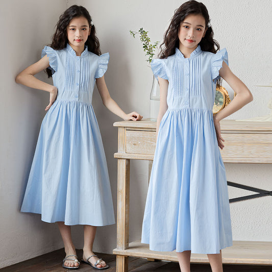 Children's Clothing Fashionable Princess Flying Sleeve Chest Children's Dress