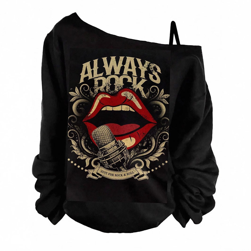 Women's Printed Long-sleeved Love Festival Elements Spring Small Vest/suspenders/tube Top