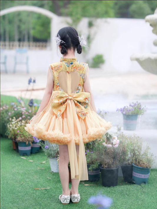 Sudden Skirt Summer Chinese Style Breathable Short Sleeve Fashionable Children's Dress