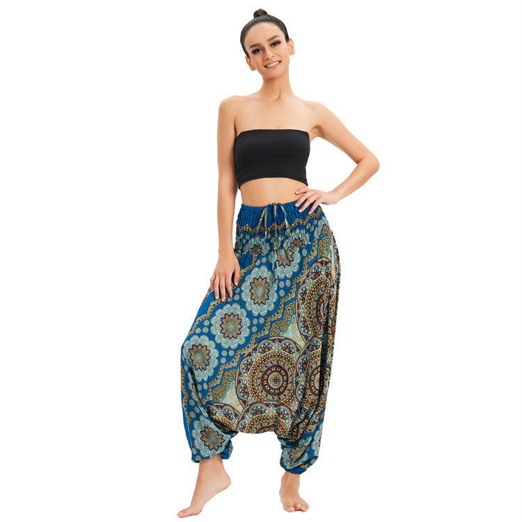 Yoga Clothes Bohemian Big Crotch Ethnic Casual Pants
