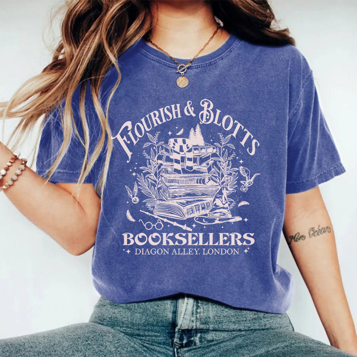 Women's Cotton Washed Round Neck Loose Sleeves Women's T-shirt