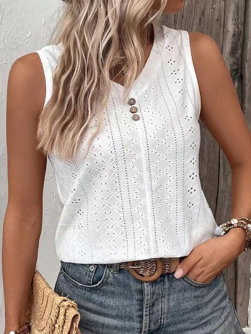 Women's Solid Color Casual Round Neck Clinch Small Vest/suspenders/tube Top