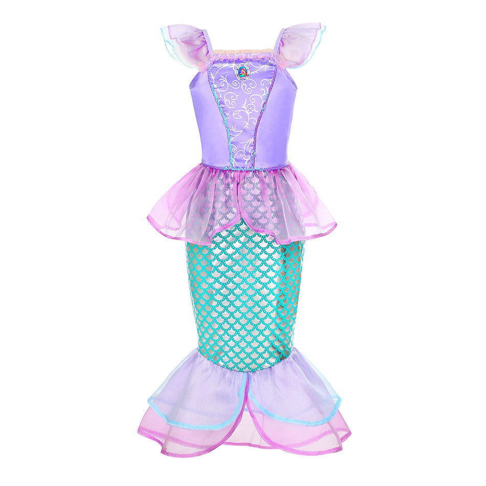 Children's Halloween Clothing Mermaid Princess Collection Fishtail Children's Dress