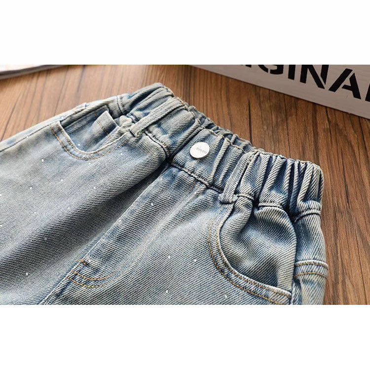 Children's Western Style Curling Denim Shorts Summer Thin Soft Children's Pants