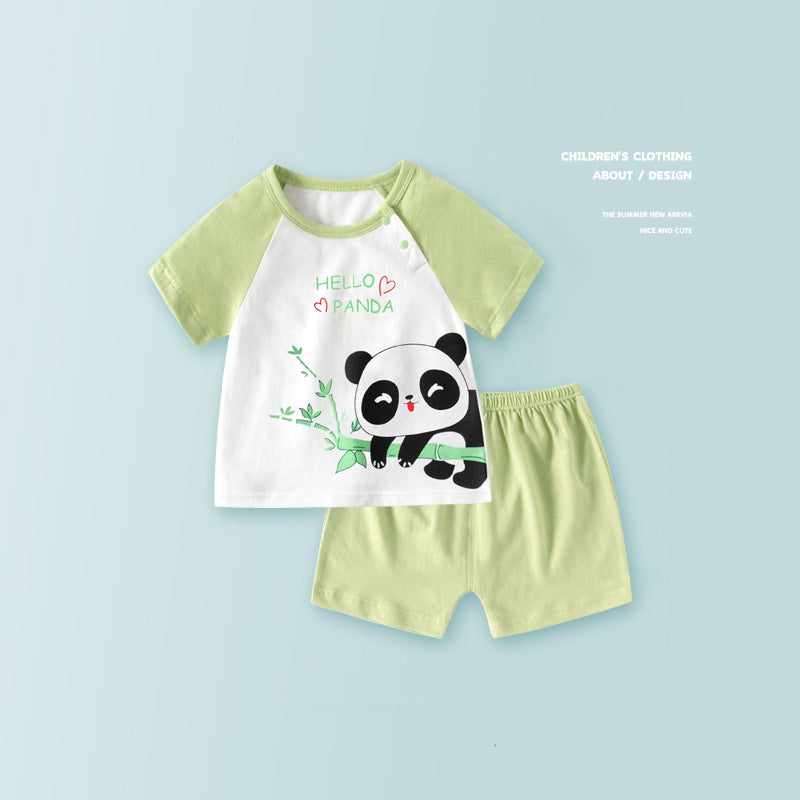Children's Sleeve Boys Summer Wear Princess Clothes Pajamas Children's Suit