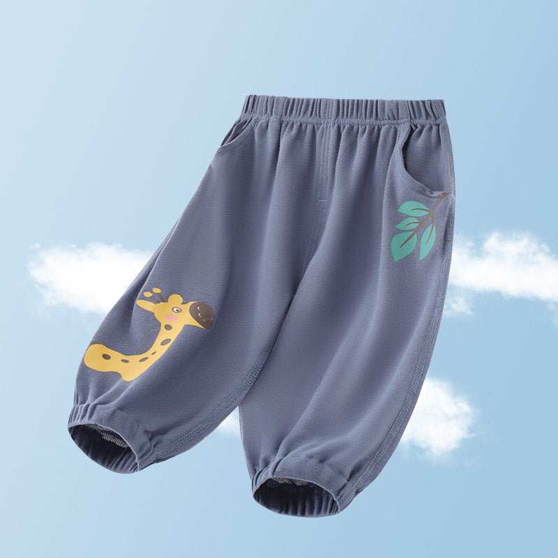Women's & Men's Thin Modal Air Conditioning Wear Bloomers Children's Pants