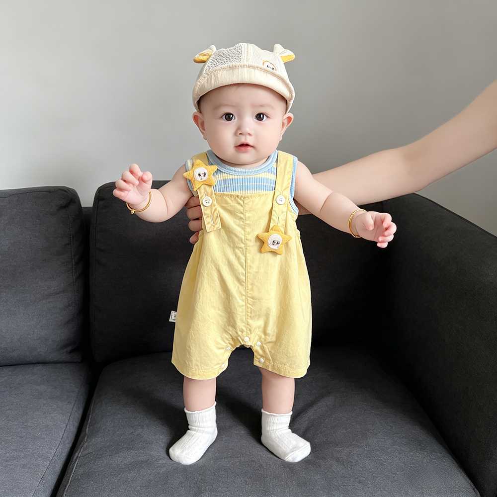 Thin Striped Vest Two-piece Set Cartoon Wear Clothes Jumpsuit, Climbing Suit