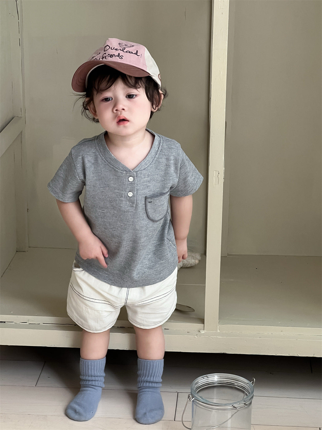 Children's Thin Clothes Clothing Korean Style Short-sleeved Children's Suit