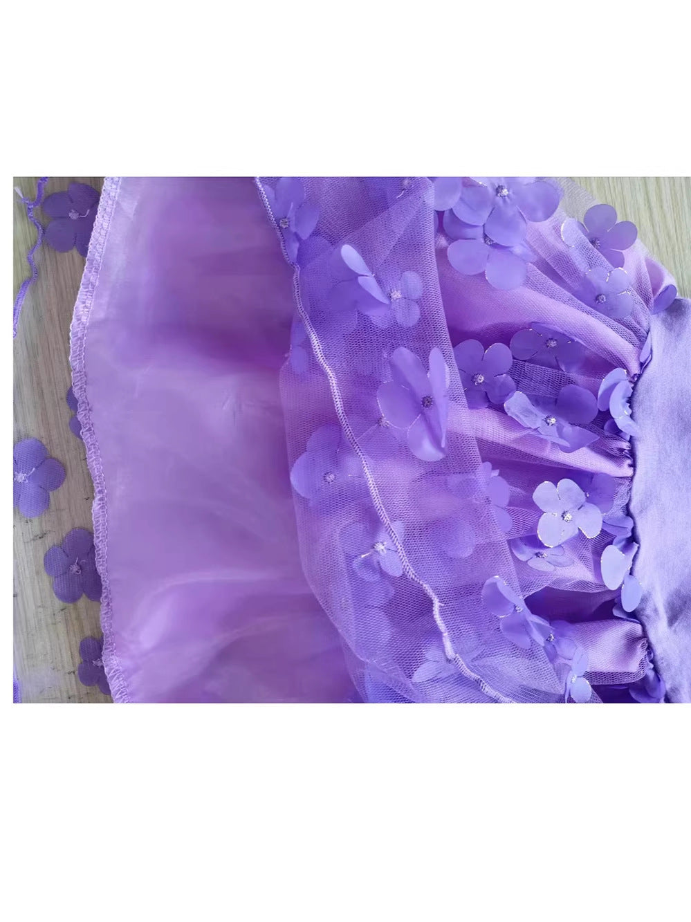 Summer Flower Short-sleeved Princess Tulle Tutu Children's Dress