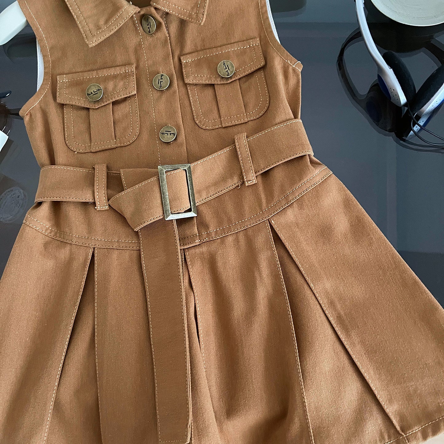 Korean Style Sleeveless Western Slim Fit Children's Dress